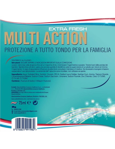 Aquafresh Dentifricio - 75ml - Multiaction - Fresh